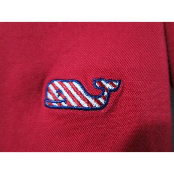 Vineyard Vines Candy Cane Strip Whale Embroidered Red Holiday Pants Boys 12 GUC - Picture 7 of 16
